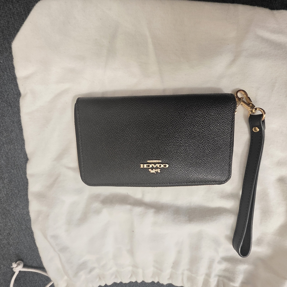 Coach Black Wristlet Bag